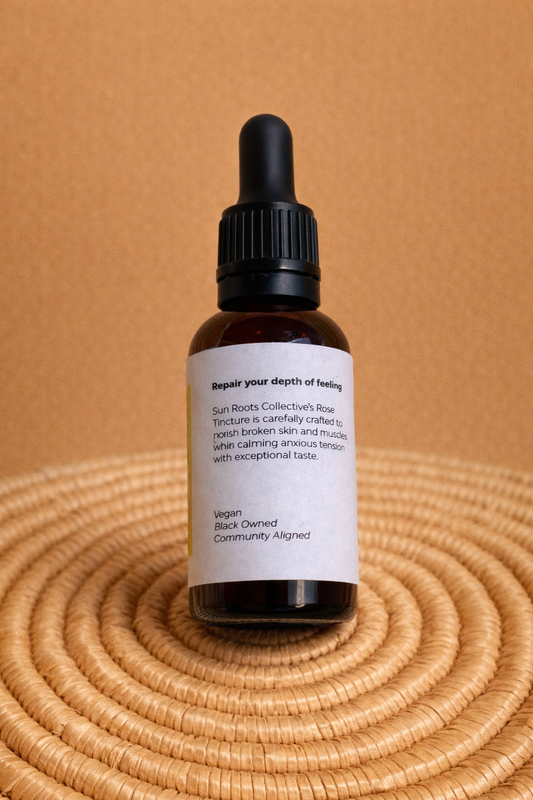 <img src="rose-tincture.jpg" alt="Organic bacopa herbal tincture by Sun Roots Collective">