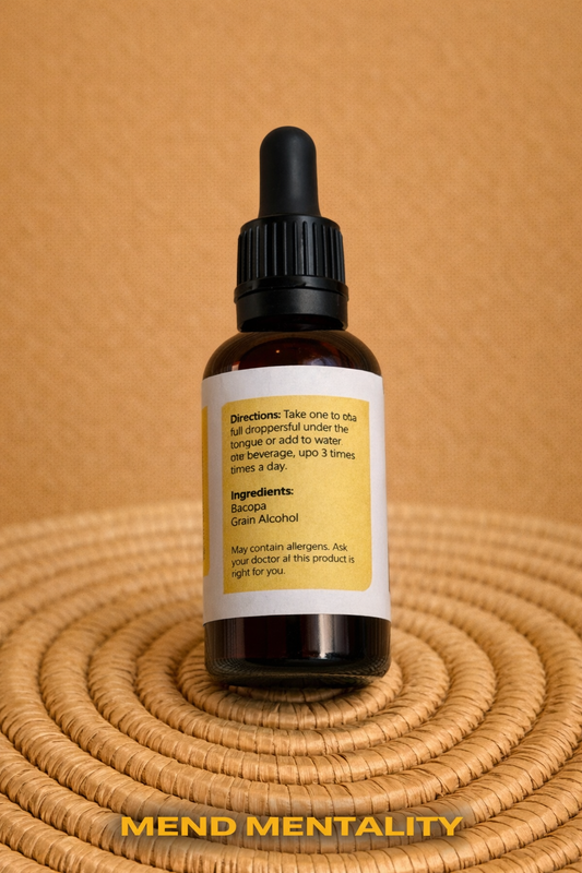 <img src="bacopa-tincture.jpg" alt="Organic bacopa herbal tincture by Sun Roots Collective">