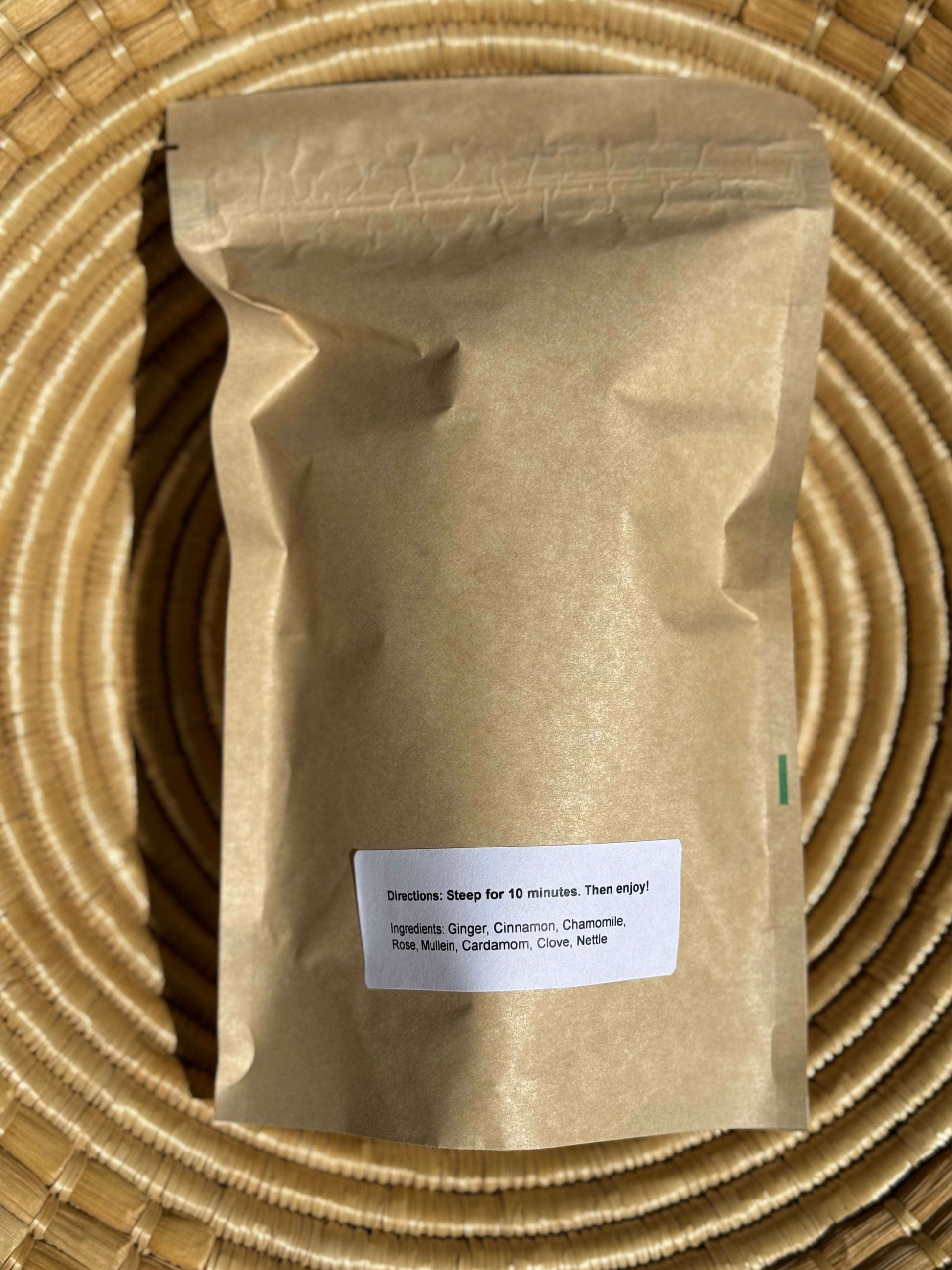 Family Batch Tea Directions and Ingredients Back Side