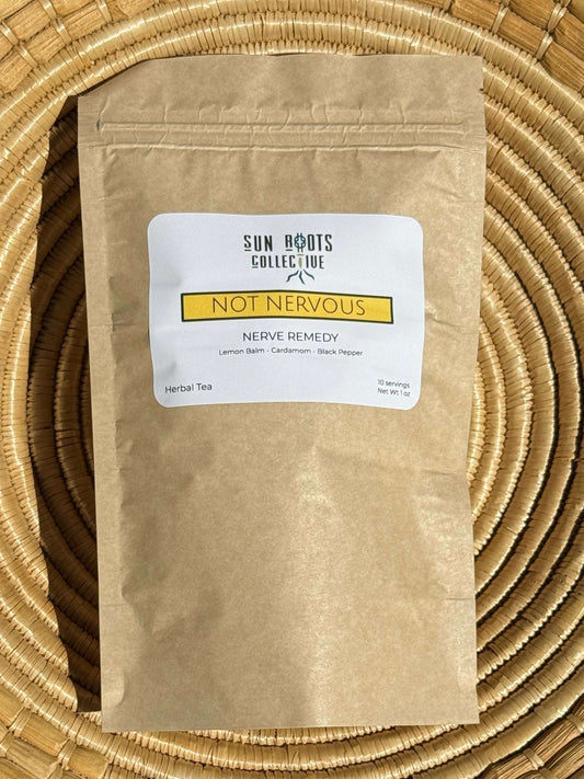 Not Nervous Tea with Black Pepper and Lemon Balm Front Side